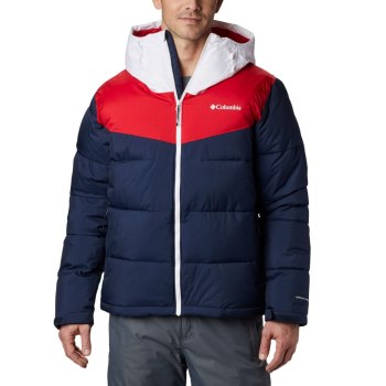 Columbia Jas Heren, Iceline Ridge Donkerblauw Blauw Rood Wit, 79HTDCSGX